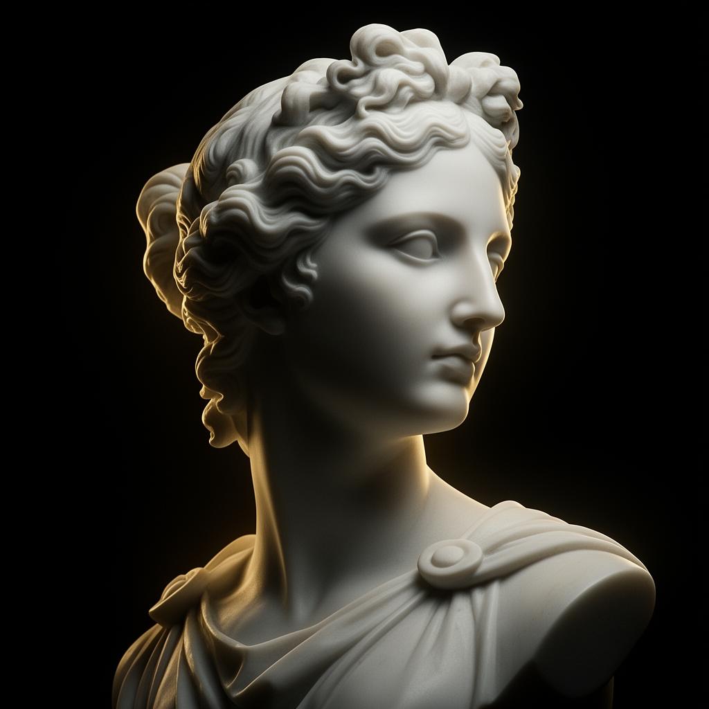 Marble bust — fine art reference for facial proportion